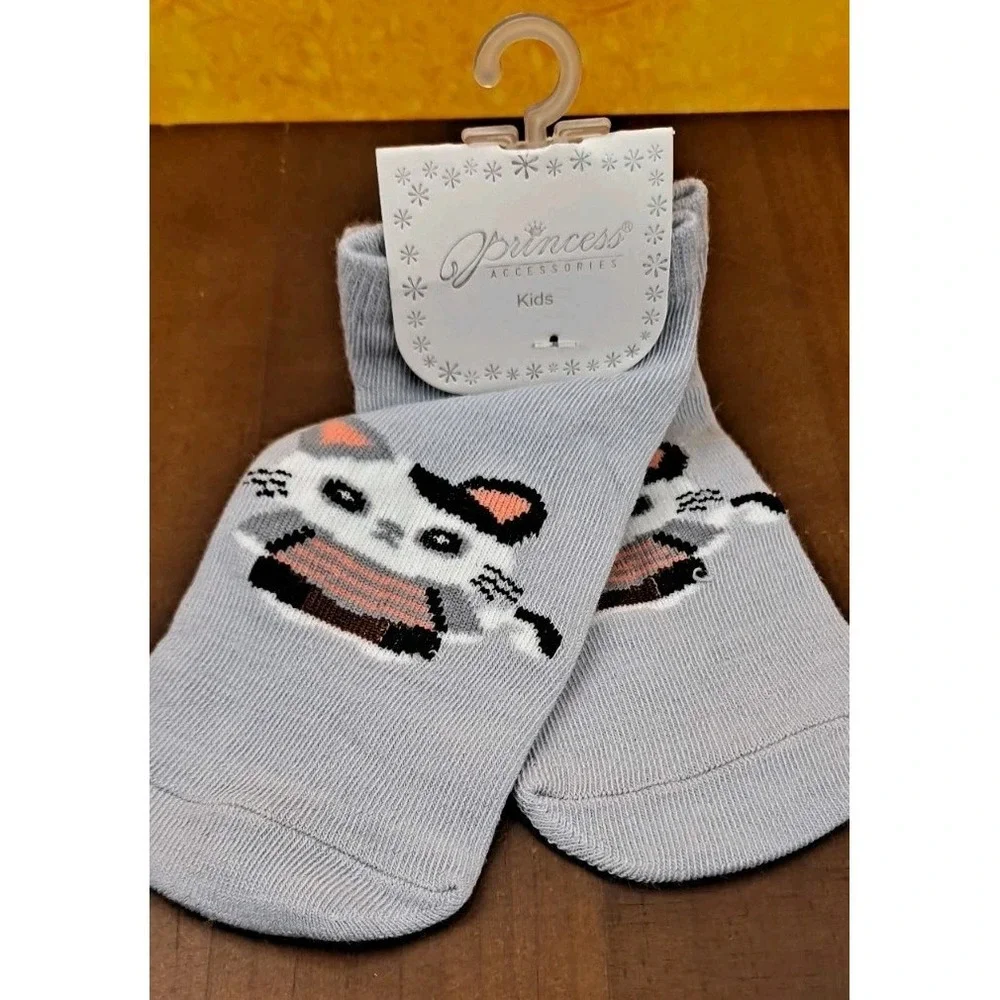 Cute Cat Kids Socks - Pack of 4 Pairs Princess Accessories Multicolor No‎ Show